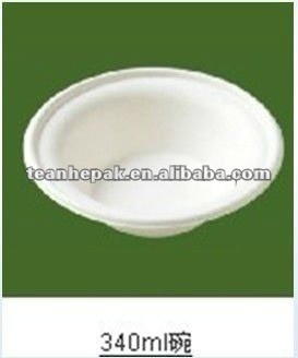 disposable sugarcane bagasse paper pulp mould 340ml 12oz soup bowls